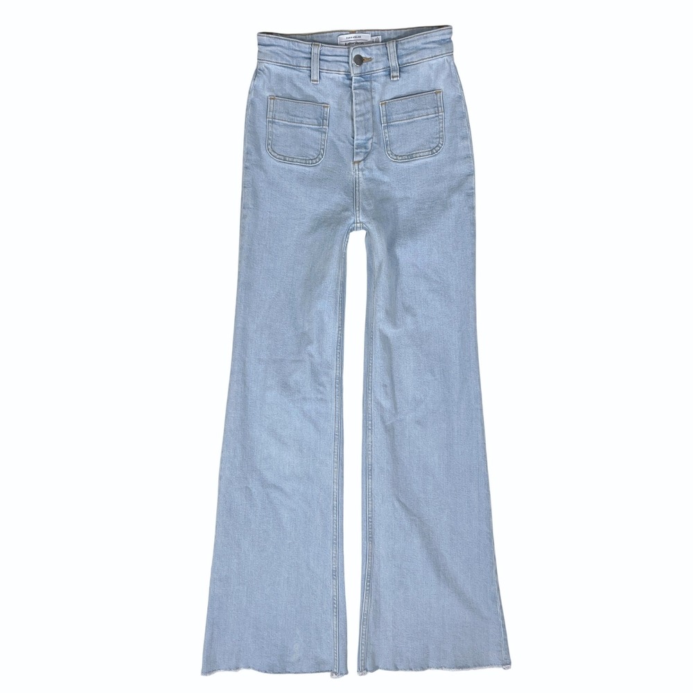 & Other Stories Patch Pocket High Waist Wide Leg Jeans 25 Sailor Paris Atelier